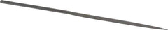 Grobet - 6-1/4" Needle Precision Swiss Pattern Barrette File - Round Handle - Exact Tool & Supply