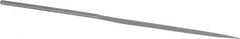 Grobet - 6-1/4" Needle Precision Swiss Pattern Barrette File - Round Handle - Exact Tool & Supply