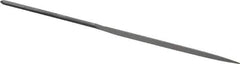 Grobet - 6-1/4" Needle Precision Swiss Pattern Barrette File - Round Handle - Exact Tool & Supply