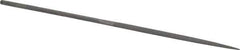 Grobet - 6-1/4" Needle Precision Swiss Pattern Crossing File - Round Handle - Exact Tool & Supply