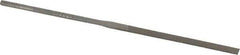 Grobet - 4" Needle Precision Swiss Pattern Equalling File - Round Handle - Exact Tool & Supply
