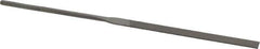 Grobet - 5-1/2" Needle Precision Swiss Pattern Equalling File - Round Handle - Exact Tool & Supply