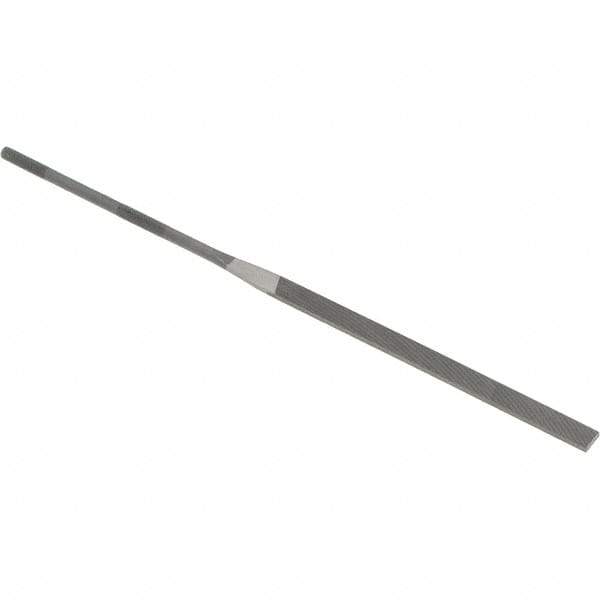 Grobet - 6-1/4" Needle Precision Swiss Pattern Equalling File - Round Handle - Exact Tool & Supply