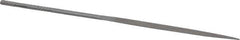 Grobet - 5-1/2" Needle Precision Swiss Pattern Half Round File - Round Handle - Exact Tool & Supply