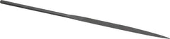 Grobet - 5-1/2" Needle Precision Swiss Pattern Half Round File - Round Handle - Exact Tool & Supply