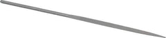 Grobet - 6-1/4" Needle Precision Swiss Pattern Half Round File - Round Handle - Exact Tool & Supply