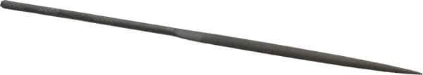 Grobet - 6-1/4" Needle Precision Swiss Pattern Half Round File - Round Handle - Exact Tool & Supply