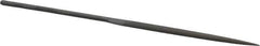 Grobet - 6-1/4" Needle Precision Swiss Pattern Half Round File - Round Handle - Exact Tool & Supply
