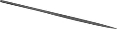 Grobet - 6-1/4" Needle Precision Swiss Pattern Half Round File - Round Handle - Exact Tool & Supply