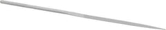 Grobet - 5-1/2" Needle Precision Swiss Pattern Knife File - Round Handle - Exact Tool & Supply