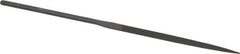 Grobet - 5-1/2" Needle Precision Swiss Pattern Knife File - Round Handle - Exact Tool & Supply