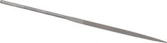 Grobet - 6-1/4" Needle Precision Swiss Pattern Knife File - Round Handle - Exact Tool & Supply