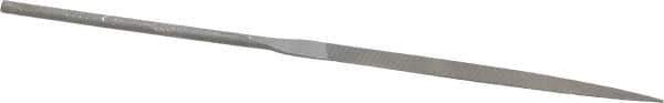Grobet - 6-1/4" Needle Precision Swiss Pattern Knife File - Round Handle - Exact Tool & Supply