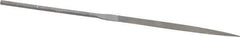 Grobet - 6-1/4" Needle Precision Swiss Pattern Knife File - Round Handle - Exact Tool & Supply