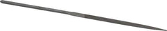 Grobet - 6-1/4" Needle Precision Swiss Pattern Knife File - Round Handle - Exact Tool & Supply
