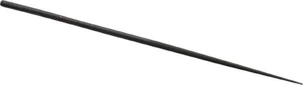 Grobet - 4" Needle Precision Swiss Pattern Round File - Round Handle - Exact Tool & Supply