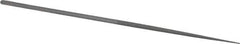 Grobet - 5-1/2" Needle Precision Swiss Pattern Round File - Round Handle - Exact Tool & Supply