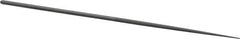 Grobet - 6-1/4" Needle Precision Swiss Pattern Round File - Round Handle - Exact Tool & Supply