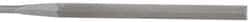 Grobet - 5-1/2" Needle Precision Swiss Pattern Slitting File - Round Handle - Exact Tool & Supply