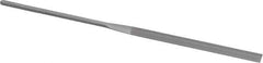 Grobet - 5-1/2" Needle Precision Swiss Pattern Slitting File - Round Handle - Exact Tool & Supply