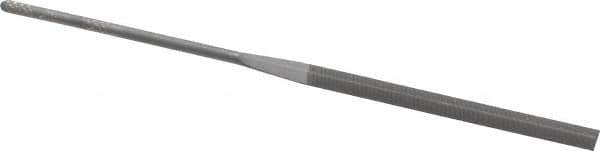 Grobet - 5-1/2" Needle Precision Swiss Pattern Slitting File - Round Handle - Exact Tool & Supply