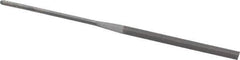 Grobet - 5-1/2" Needle Precision Swiss Pattern Slitting File - Round Handle - Exact Tool & Supply