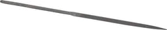 Grobet - 5-1/2" Needle Precision Swiss Pattern Three Square File - Round Handle - Exact Tool & Supply