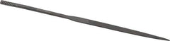 Grobet - 4" Needle Precision Swiss Pattern Warding File - Round Handle - Exact Tool & Supply
