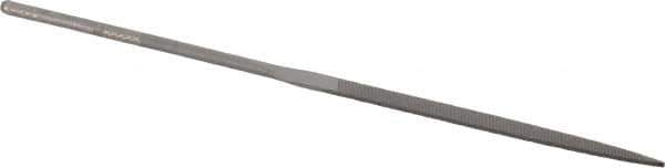 Grobet - 5-1/2" Needle Precision Swiss Pattern Warding File - Round Handle - Exact Tool & Supply