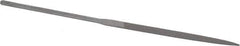 Grobet - 5-1/2" Needle Precision Swiss Pattern Warding File - Round Handle - Exact Tool & Supply