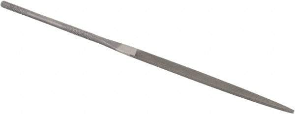 Grobet - 5-1/2" Needle Precision Swiss Pattern Warding File - Round Handle - Exact Tool & Supply