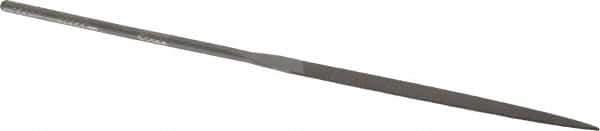 Grobet - 6-1/4" Needle Precision Swiss Pattern Warding File - Round Handle - Exact Tool & Supply