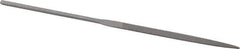 Grobet - 6-1/4" Needle Precision Swiss Pattern Warding File - Round Handle - Exact Tool & Supply