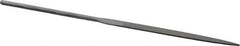Grobet - 6-1/4" Needle Precision Swiss Pattern Warding File - Round Handle - Exact Tool & Supply