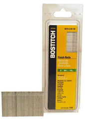 Stanley Bostitch - 16 Gauge 2" Long Finishing Nails for Power Nailers - Steel, Galvanized Finish, Straight Stick Collation, Chisel Point - Exact Tool & Supply