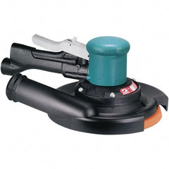 Dynabrade - 10,000 OPM, 23 CFM Air Consumption, Palm Air Orbital Sander - Round Pad, 1/4 NPT Inlet - Exact Tool & Supply
