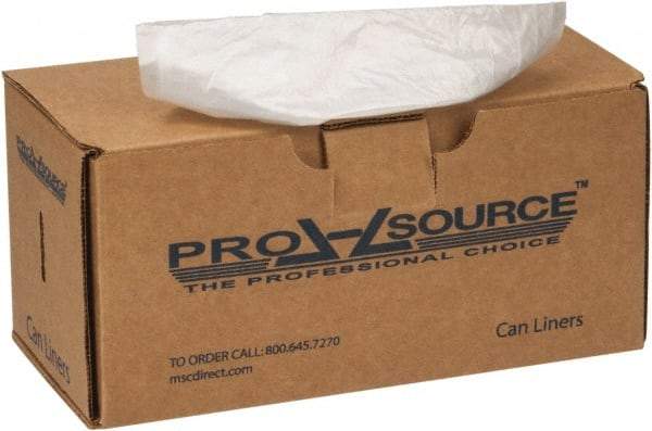 PRO-SOURCE - 90 Gal Capacity, 1.8 mil Thick, Heavy-Duty Trash Bags - Linear Low-Density Polyethylene (LLDPE), Flat Pack Dispenser, 38" Wide x 63" High, Clear - Exact Tool & Supply