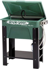 Simple Green - Free Standing Water-Based Parts Washer - 30 Gal Max Operating Capacity, Plastic Tank, 39" High x 35" Long x 24" Wide, 110 Input Volts - Exact Tool & Supply
