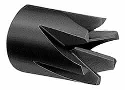 Made in USA - 30° Outside Edge Finish Angle, 60° Included Angle, 5/16-24 Hole Thread, Chamfer Edge, High Speed Steel, Outer Tube Edge Finishing Cutter - Exact Tool & Supply
