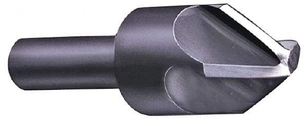 Hertel - 3" Head Diam, 3/4" Shank Diam, 4 Flute 120° High Speed Steel Countersink - 5" OAL, Straight Shank - Exact Tool & Supply
