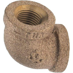 Merit Brass - Class 125, 1/8" Internal Pipe, Brass 90° Street Elbow - FBSPT x FBSPT - Exact Tool & Supply