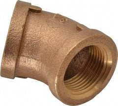 Merit Brass - Class 125, 3/4" Internal Pipe, Brass 45° Street Elbow - FBSPT x FBSPT - Exact Tool & Supply
