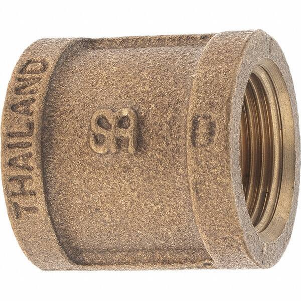 Merit Brass - Class 125, 3/4" Internal Pipe, Brass Coupling - FBSPT x FBSPT - Exact Tool & Supply