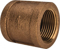 Merit Brass - Class 125, 1" Internal Pipe, Brass Coupling - FBSPT x FBSPT - Exact Tool & Supply