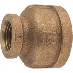 Merit Brass - Class 125, 1 x 1/2" Internal Pipe, Brass Reducing Coupling - FBSPT x FBSPT - Exact Tool & Supply