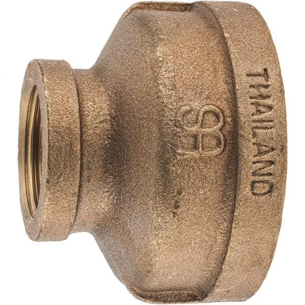 Merit Brass - Class 125, 2 x 1" Internal Pipe, Brass Reducing Coupling - FBSPT x FBSPT - Exact Tool & Supply