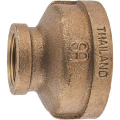 Merit Brass - Class 125, 2 x 1" Internal Pipe, Brass Reducing Coupling - FBSPT x FBSPT - Exact Tool & Supply