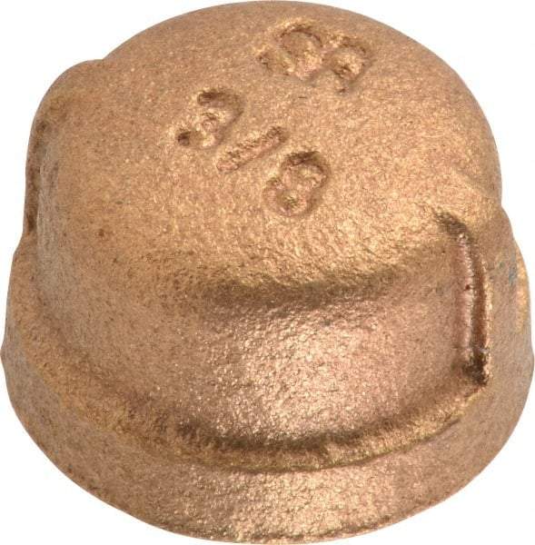 Merit Brass - Class 125, 3/8" Internal Pipe, Brass End Cap - FBSPT - Exact Tool & Supply