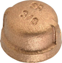 Merit Brass - Class 125, 3/8" Internal Pipe, Brass End Cap - FBSPT - Exact Tool & Supply