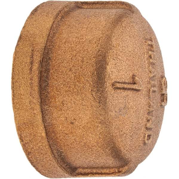 Merit Brass - Class 125, 1" Internal Pipe, Brass End Cap - FBSPT - Exact Tool & Supply